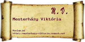 Mesterházy Viktória névjegykártya